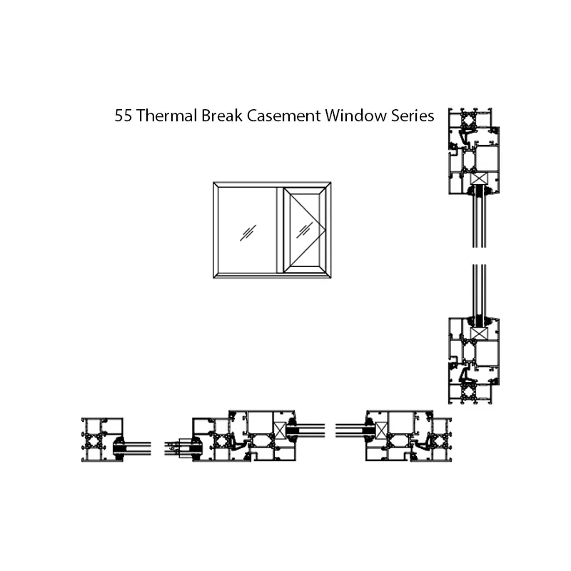 65 SERIES of Thermal Break Casement Windows(1.4mm) view 2