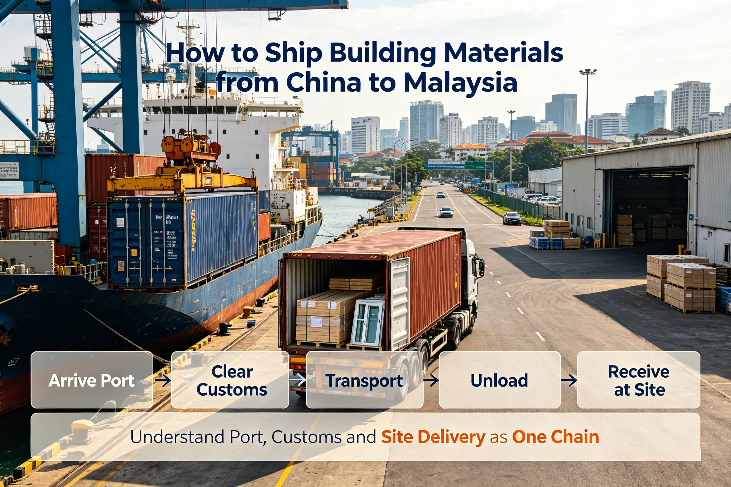 How to Ship Building Materials from China to Malaysia