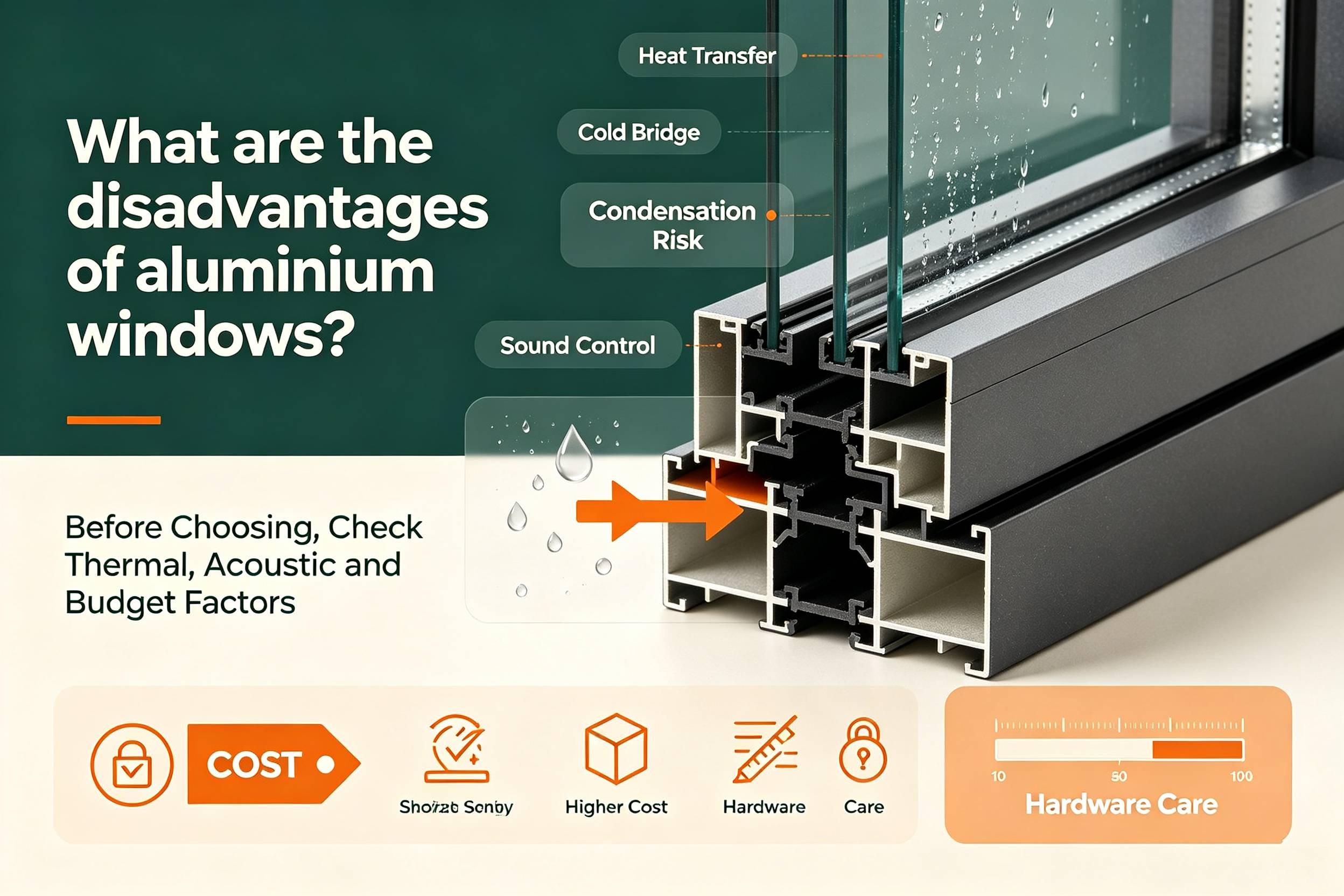 What are the disadvantages of aluminium windows