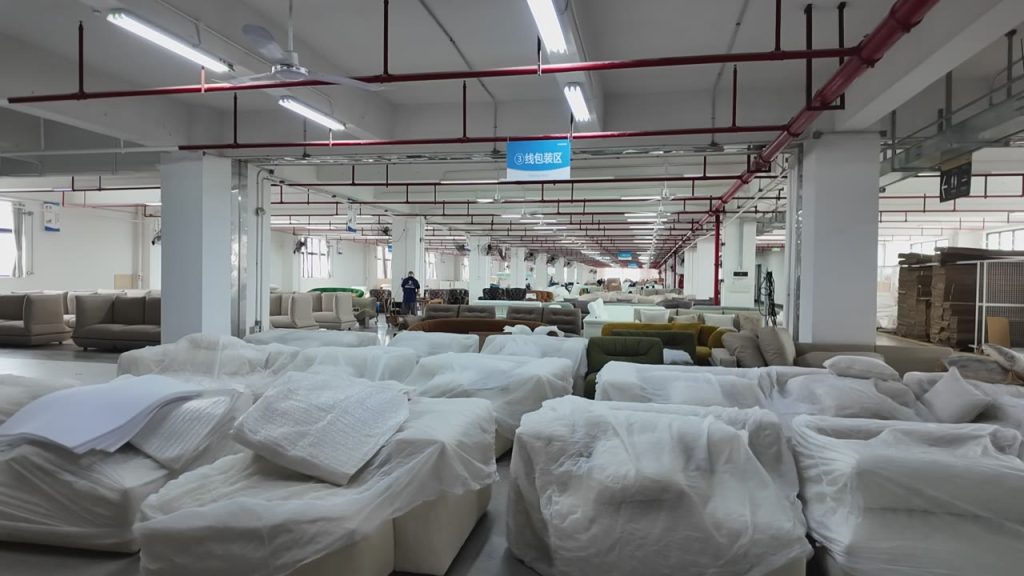 Upholstery Materials Storage in a Furniture Factory