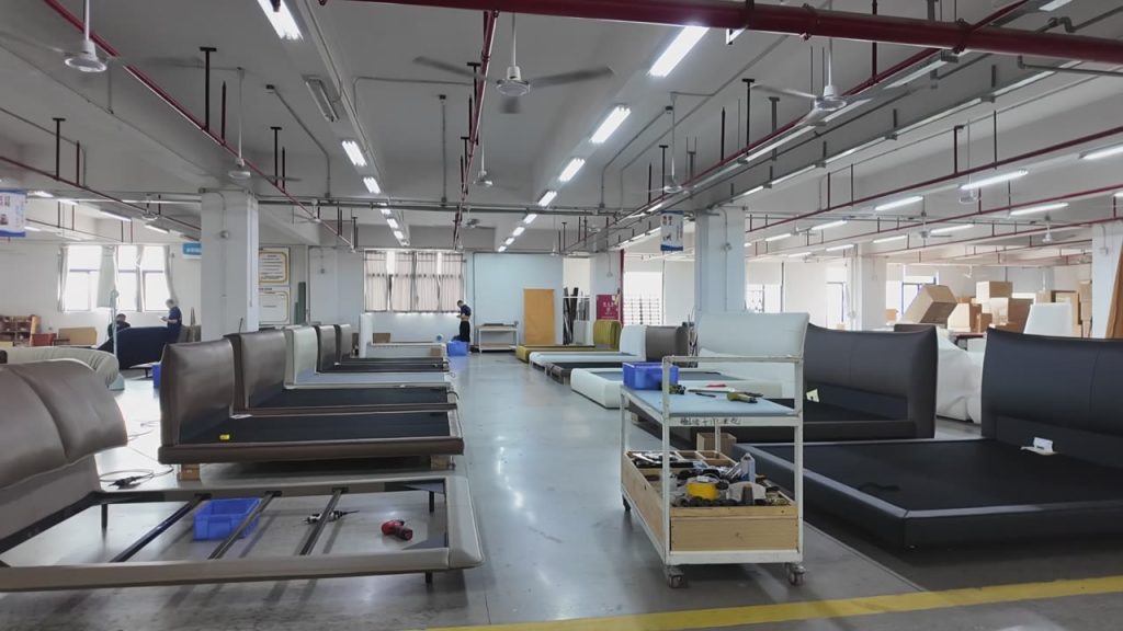 Sofa Frame and Upholstery Assembly Stations