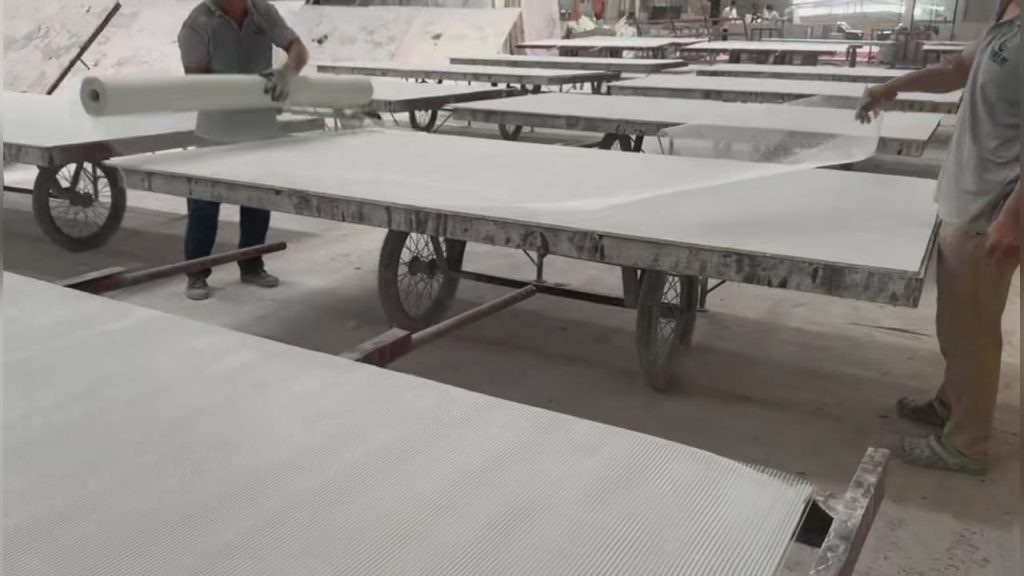 Large Stone Slab Surface Inspection Table