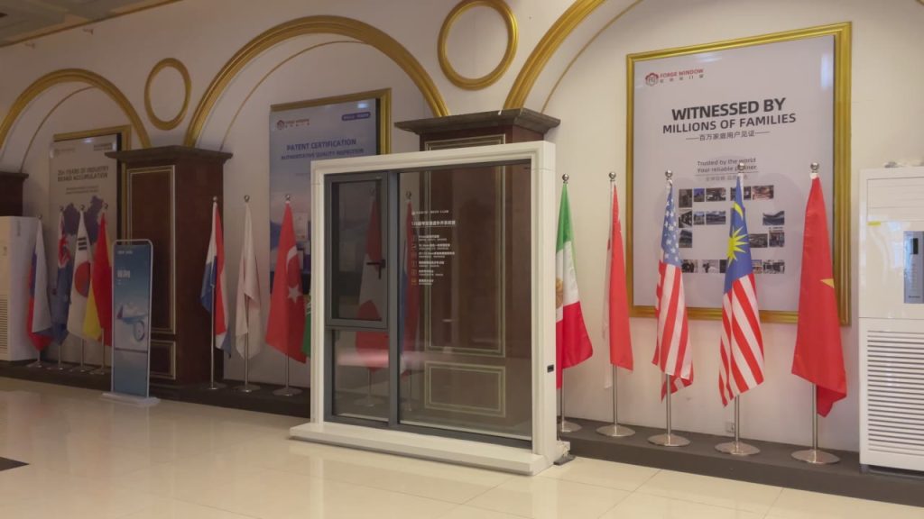 Premium Entrance Door Display with International Flags